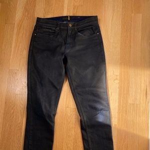 Donna Karan wax Jeans dark black